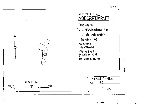 Djupkarta för Abborrtjärnet