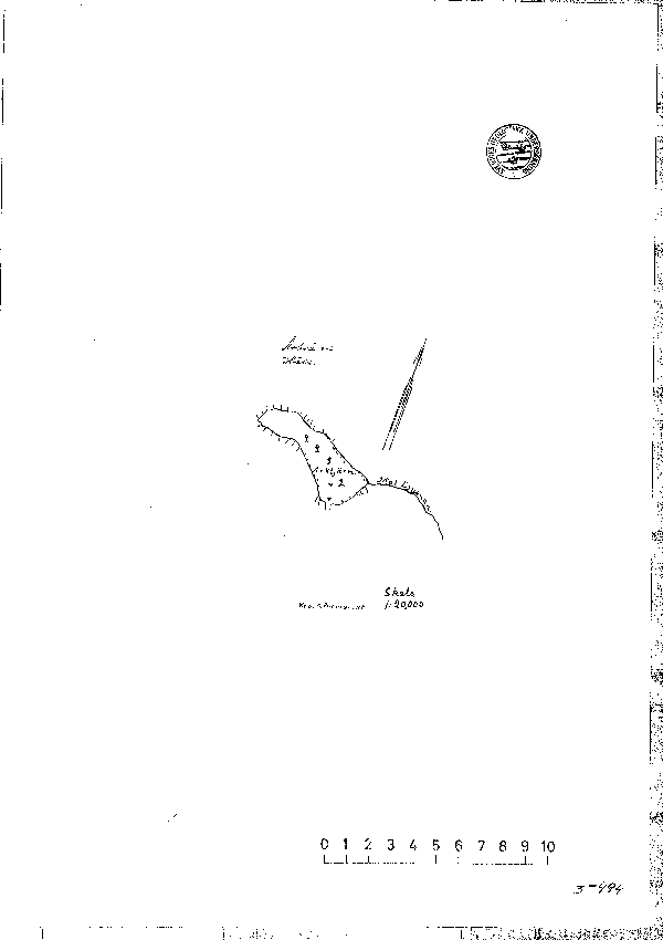 Djupkarta för Acktjärnen i Bollnäs — Acktjärn — blad 3-0494 (SMHI Vattenwebb)