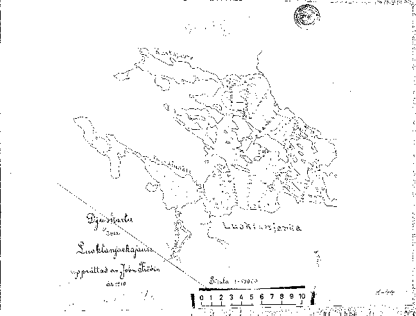 Djupkarta för Akkajaure — Akkajaure — blad 3-0044 (SMHI Vattenwebb)