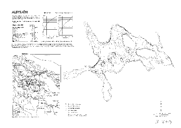 Djupkarta för Albysjön i Tyresö — Albysjön — blad 3-6514 (SMHI Vattenwebb)