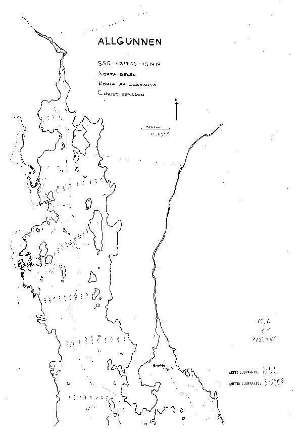 Djupkarta för Allgunnen — Allgunnen — blad 3-2359 (SMHI Vattenwebb)