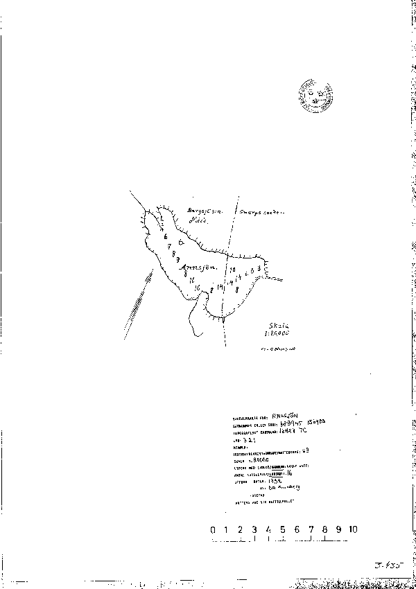 Djupkarta för Annsjön i Nordanstig — Annsjön — blad 3-0435 (SMHI Vattenwebb)