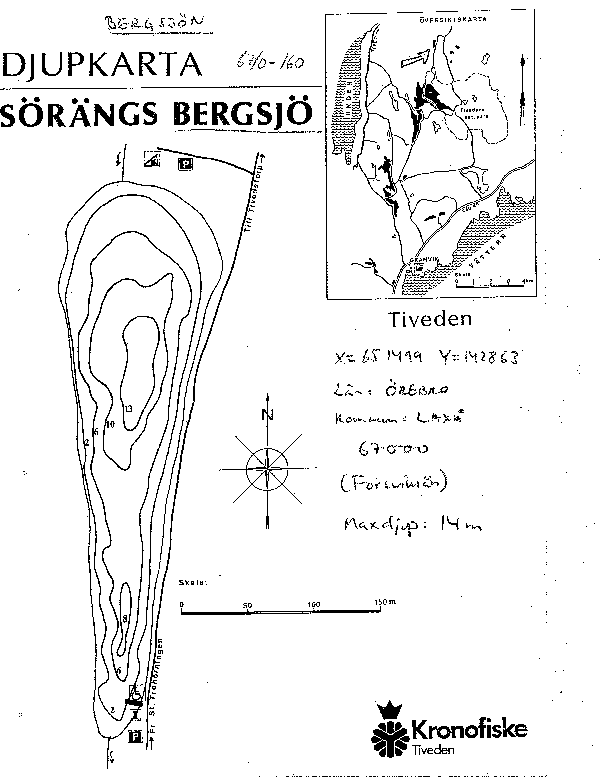 Djupkarta för Bergsjön