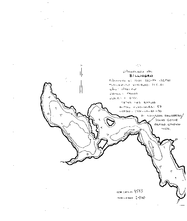 Djupkarta för Billingen i Arvika — Billingen — blad 2-0410 (SMHI Vattenwebb)
