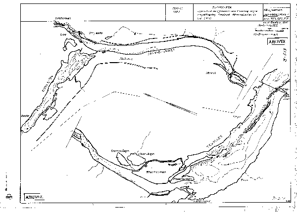 Djupkarta för Bodasjön i Ljusdal — Bodasjön — blad 3-0517 (SMHI Vattenwebb)