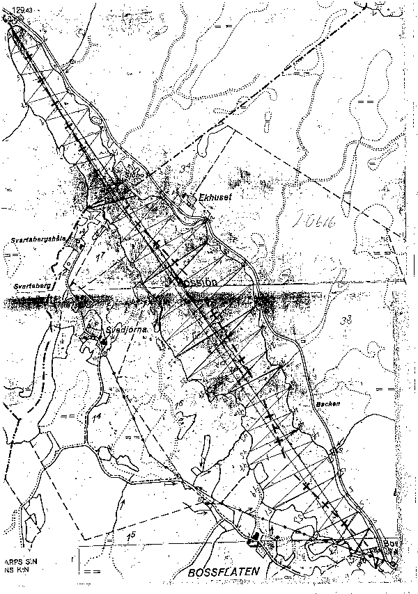 Djupkarta för Bossjön — Bossjön — blad 2-0616 (SMHI Vattenwebb)