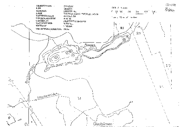 Djupkarta för Botjärnen