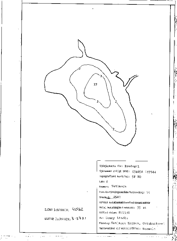 Djupkarta för Bredegöl