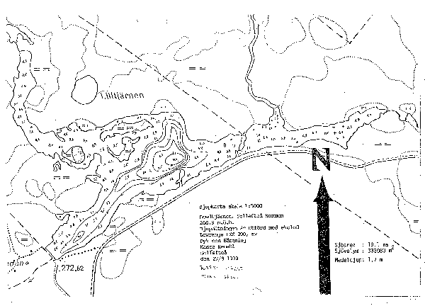 Djupkarta för Bredtjärnen