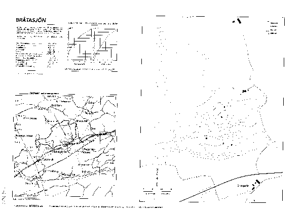 Djupkarta för Bråtasjön i Falkenberg — Bråtasjön — blad 3-6709 (SMHI Vattenwebb)
