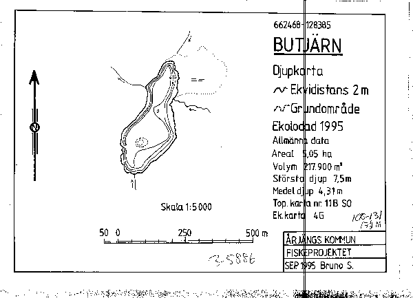 Djupkarta för Butjärn