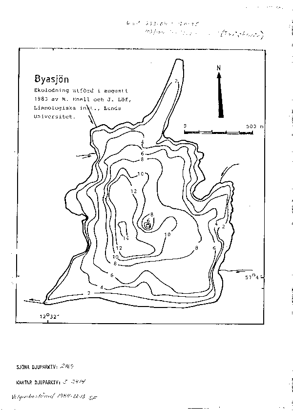 Djupkarta för Byasjön
