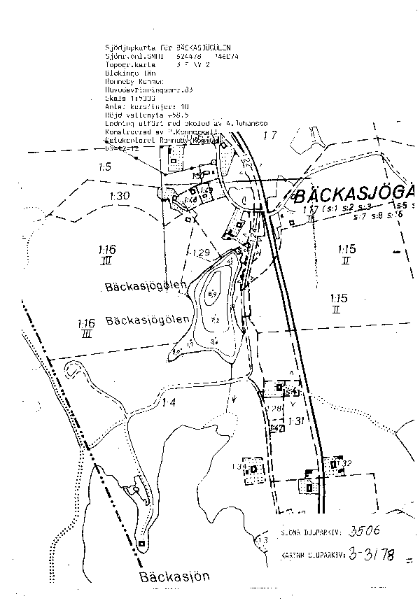 Djupkarta för Bäckasjögölen