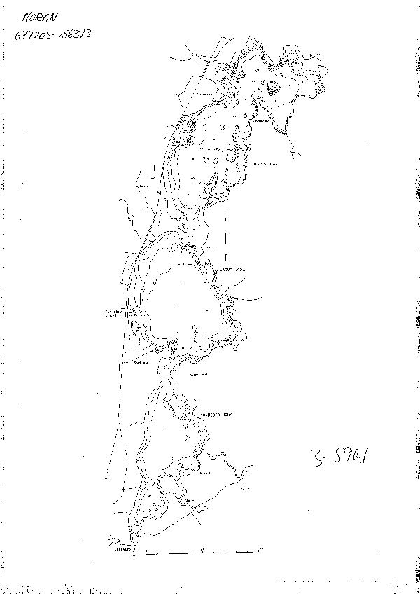Djupkarta för Böles-Noran — Böles-Noran — blad 3-5961 (SMHI Vattenwebb)