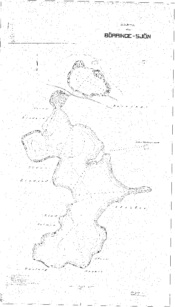 Djupkarta för Börringesjön — Börringesjön — blad 1-0135 (SMHI Vattenwebb)