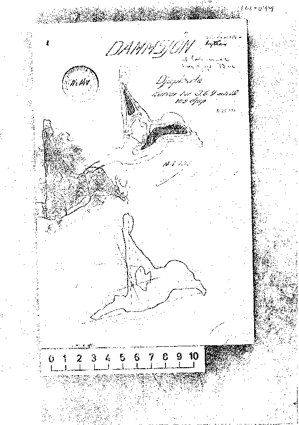 Djupkarta för Dammsjön i Lindesberg — Dammsjön — blad 3-0319 (SMHI Vattenwebb)
