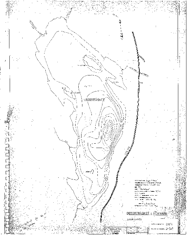 Djupkarta för Degerträsket i Skellefteå — Degerträsket — blad 2-0239 (SMHI Vattenwebb)