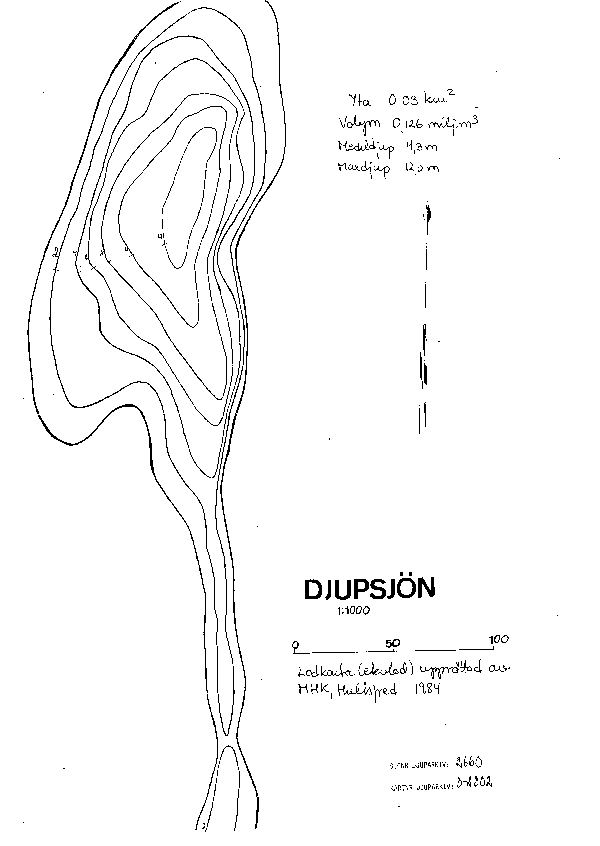 Djupkarta för Djupsjön
