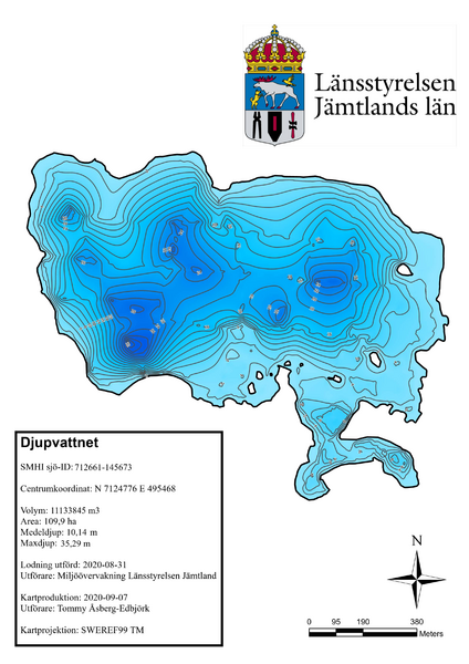 Djupkarta för Djupvattnet