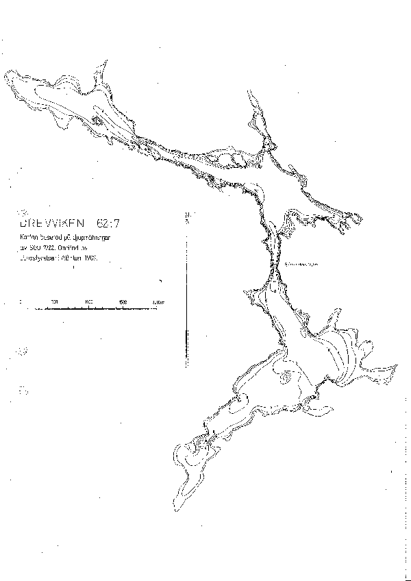 Djupkarta för Drevviken — Drevviken — blad 2-0481 (SMHI Vattenwebb)