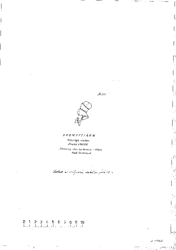 Djupkarta för Dromsetjärn — Dromsetjärn — blad 3-1563 (SMHI Vattenwebb)