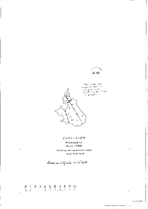 Djupkarta för Ejgdesjön — Ejgdesjön — blad 3-1570 (SMHI Vattenwebb)