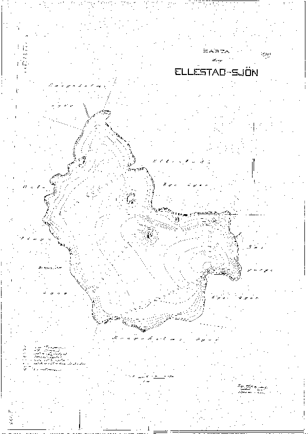Djupkarta för Ellestadsjön — Ellestadsjön — blad 2-0173 (SMHI Vattenwebb)