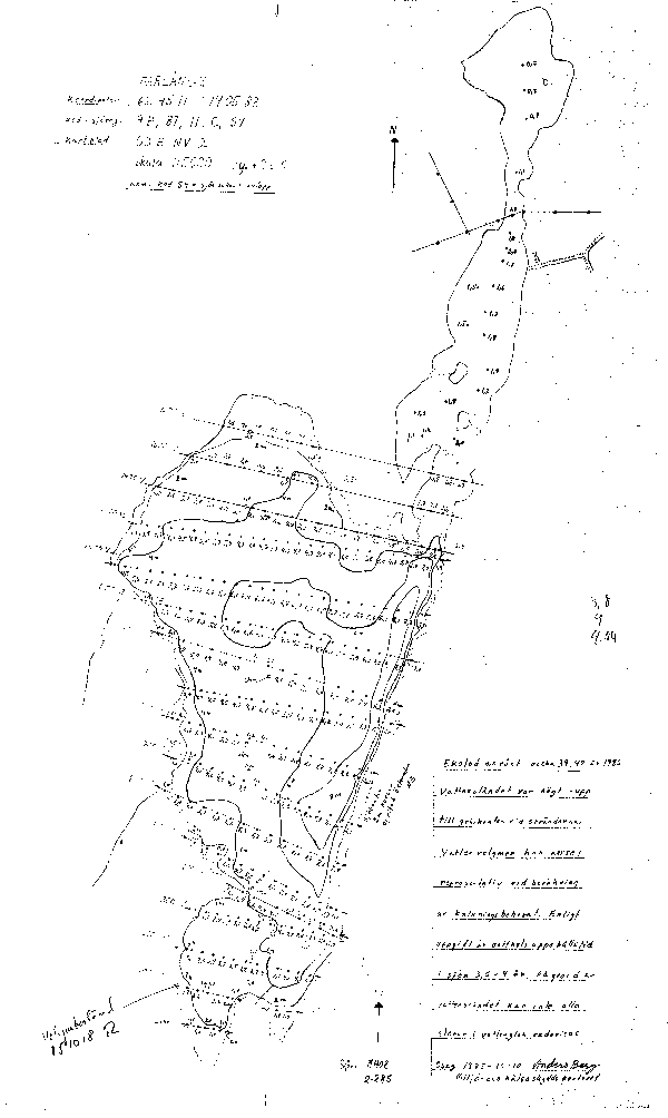 Djupkarta för Farlången — Farlången — blad 2-0285 (SMHI Vattenwebb)