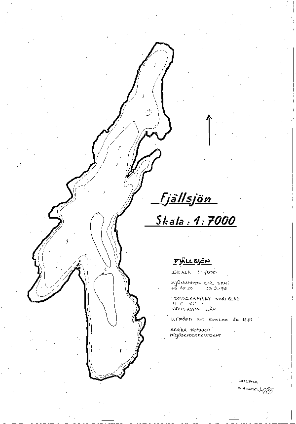 Djupkarta för Fjällsjön