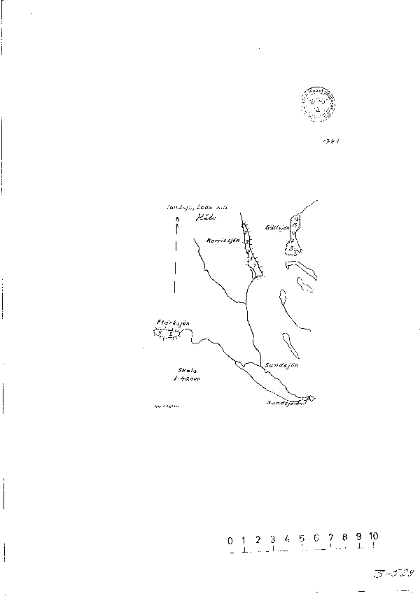 Djupkarta för Flarksjön i Ljusdal — Flarksjön — blad 3-0528 (SMHI Vattenwebb)