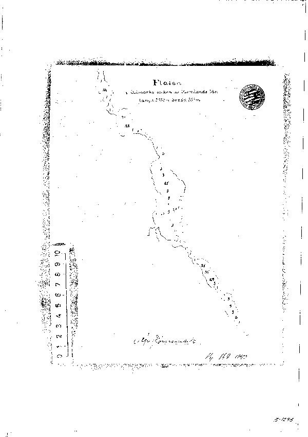 Djupkarta för Flaten i Torsby — Flaten — blad 3-1293 (SMHI Vattenwebb)