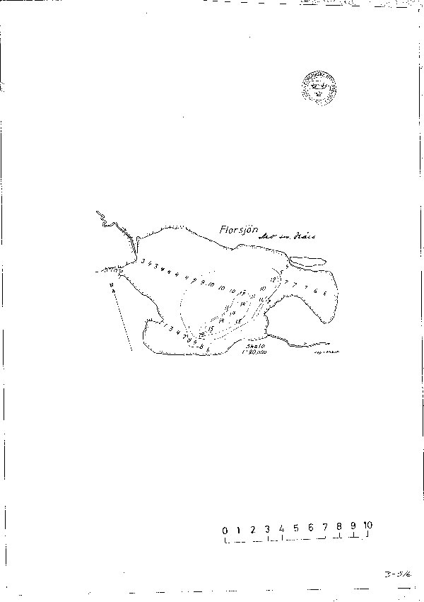 Djupkarta för Florsjön — Florsjön — blad 3-0516 (SMHI Vattenwebb)
