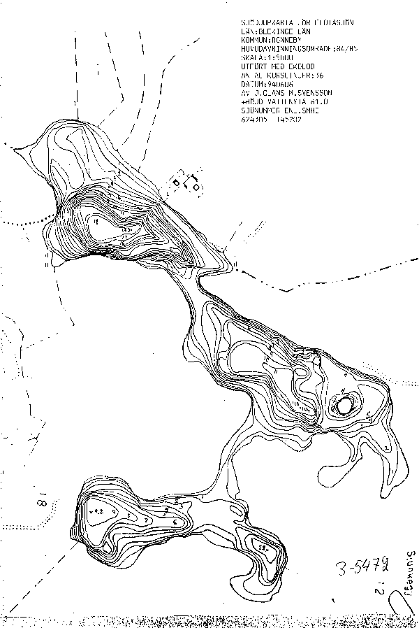 Djupkarta för Flotasjön — Flotasjön — blad 3-5472 (SMHI Vattenwebb)