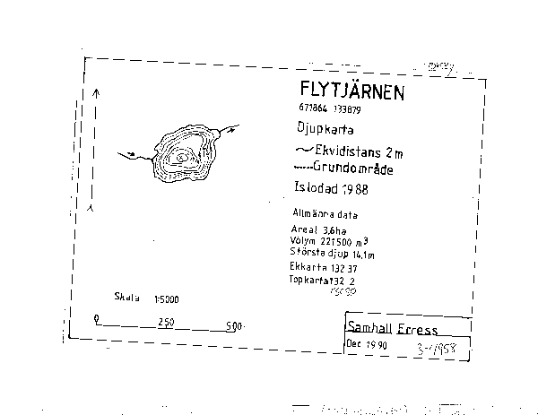 Djupkarta för Flytjärnen