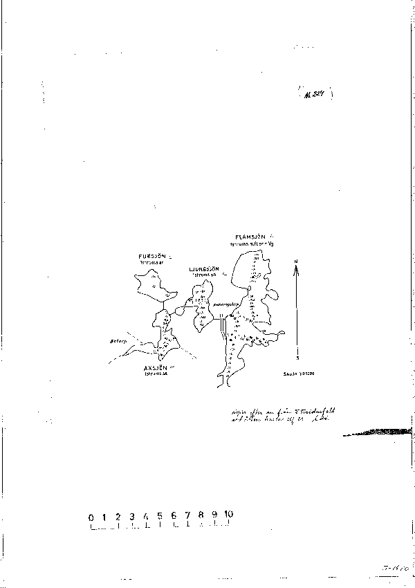 Djupkarta för Flämsjön i Skara — Flämsjön — blad 3-1470 (SMHI Vattenwebb)