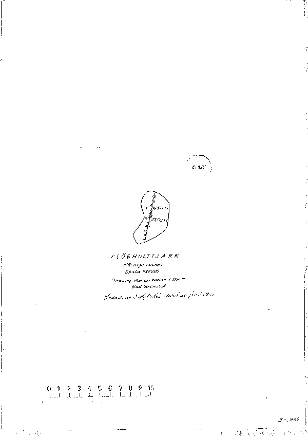 Djupkarta för Flåghulttjärnet — Flåghulttjärnet — blad 3-1564 (SMHI Vattenwebb)