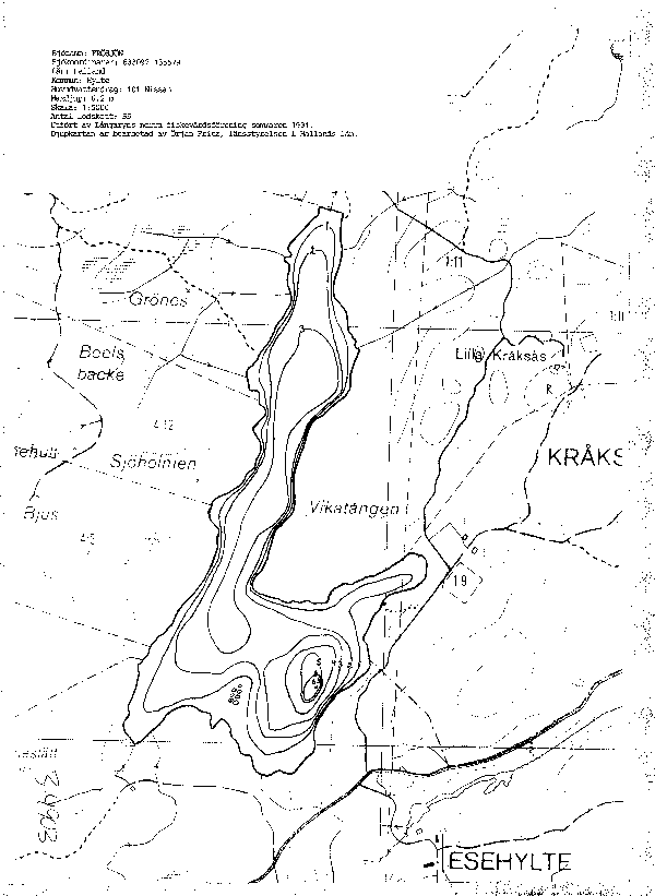 Djupkarta för Frösjön i Hylte — Frösjön — blad 3-4903 (SMHI Vattenwebb)