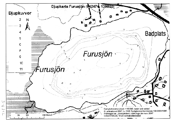 Djupkarta för Furusjön