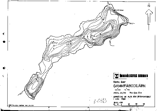 Djupkarta för Gammfäbodtjärnen