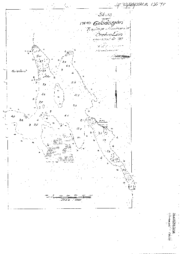 Djupkarta för Gilsåssjön — Gilsåssjön — blad 5-0144 (SMHI Vattenwebb)