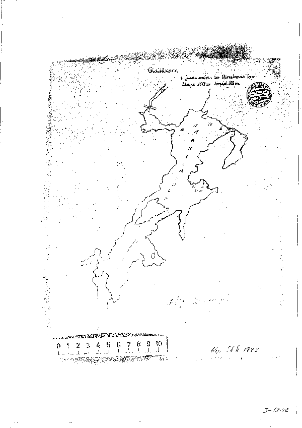 Djupkarta för Glaåkern — Glaåkern — blad 3-1202 (SMHI Vattenwebb)