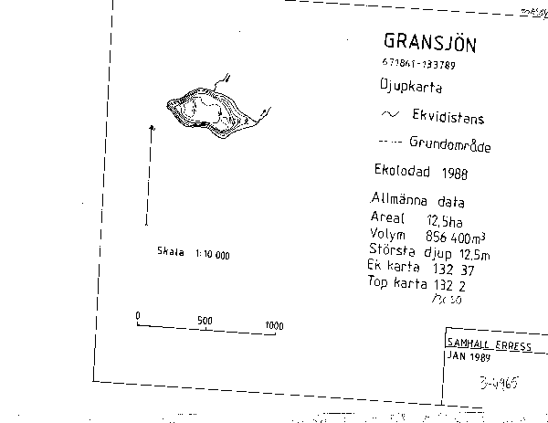 Djupkarta för Gransjön
