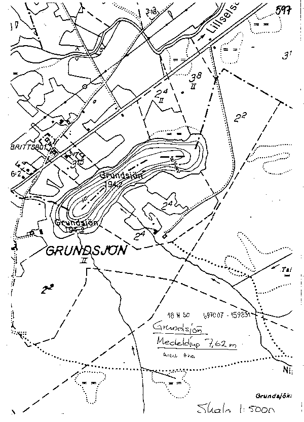 Djupkarta för Grundsjön