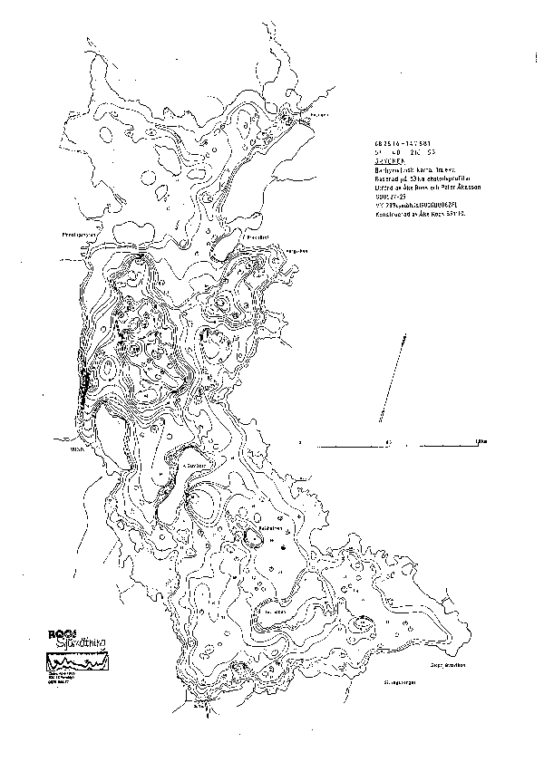 Djupkarta för Grycken — Grycken — blad 3-6095 (SMHI Vattenwebb)