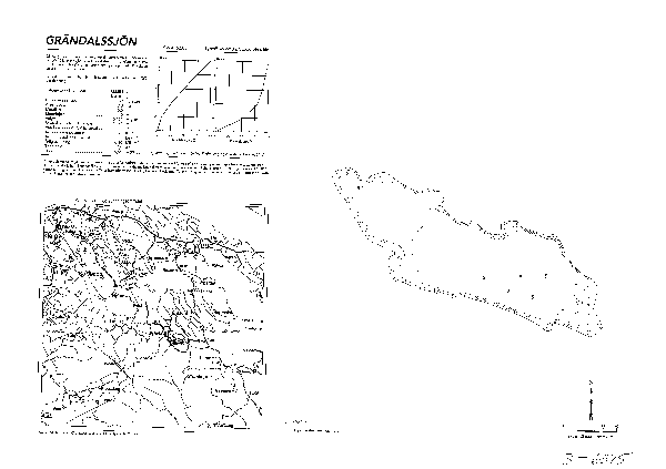 Djupkarta för Grändalssjön — Grändalssjön — blad 3-6515 (SMHI Vattenwebb)