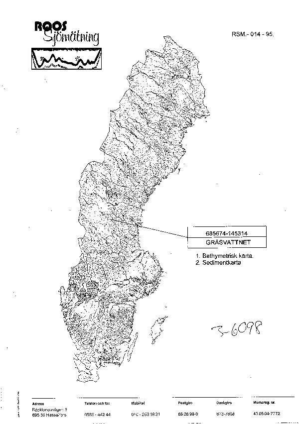 Djupkarta för Gräsvattnet