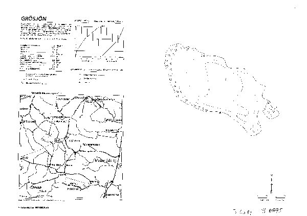 Djupkarta för Grösjön i Hässleholm — Grösjön — blad 3-6581 (SMHI Vattenwebb)