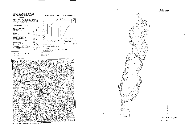 Djupkarta för Gyltigesjön — Gyltigesjön — blad 3-6342 (SMHI Vattenwebb)