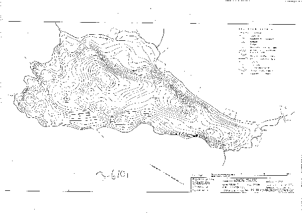 Djupkarta för Gäddsjön i Bollnäs — Gäddsjön — blad 3-6101 (SMHI Vattenwebb)