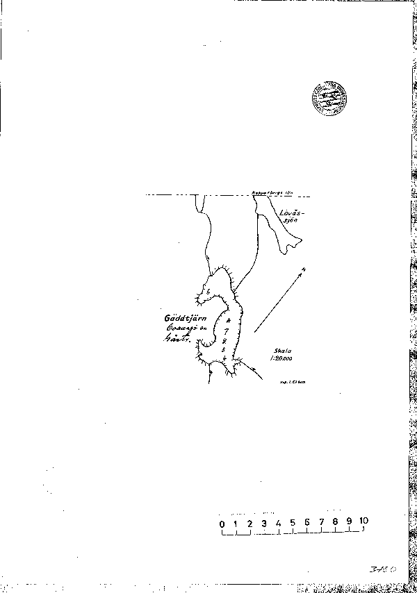 Djupkarta för Gäddtjärnen i Sandviken — Gäddtjärn — blad 3-0150 (SMHI Vattenwebb)